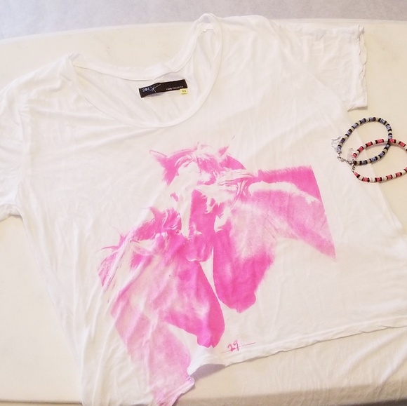 291 Venice Tops - 291 Venice Semi Sheer White Tee Size Medium (3)